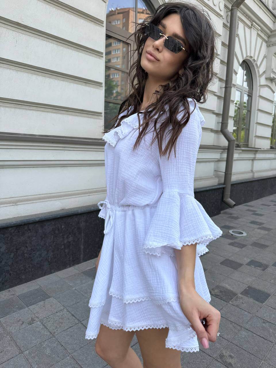 БАВОВНЯНА СУКНЯ, РЮШІ  БІЛИЙ4
