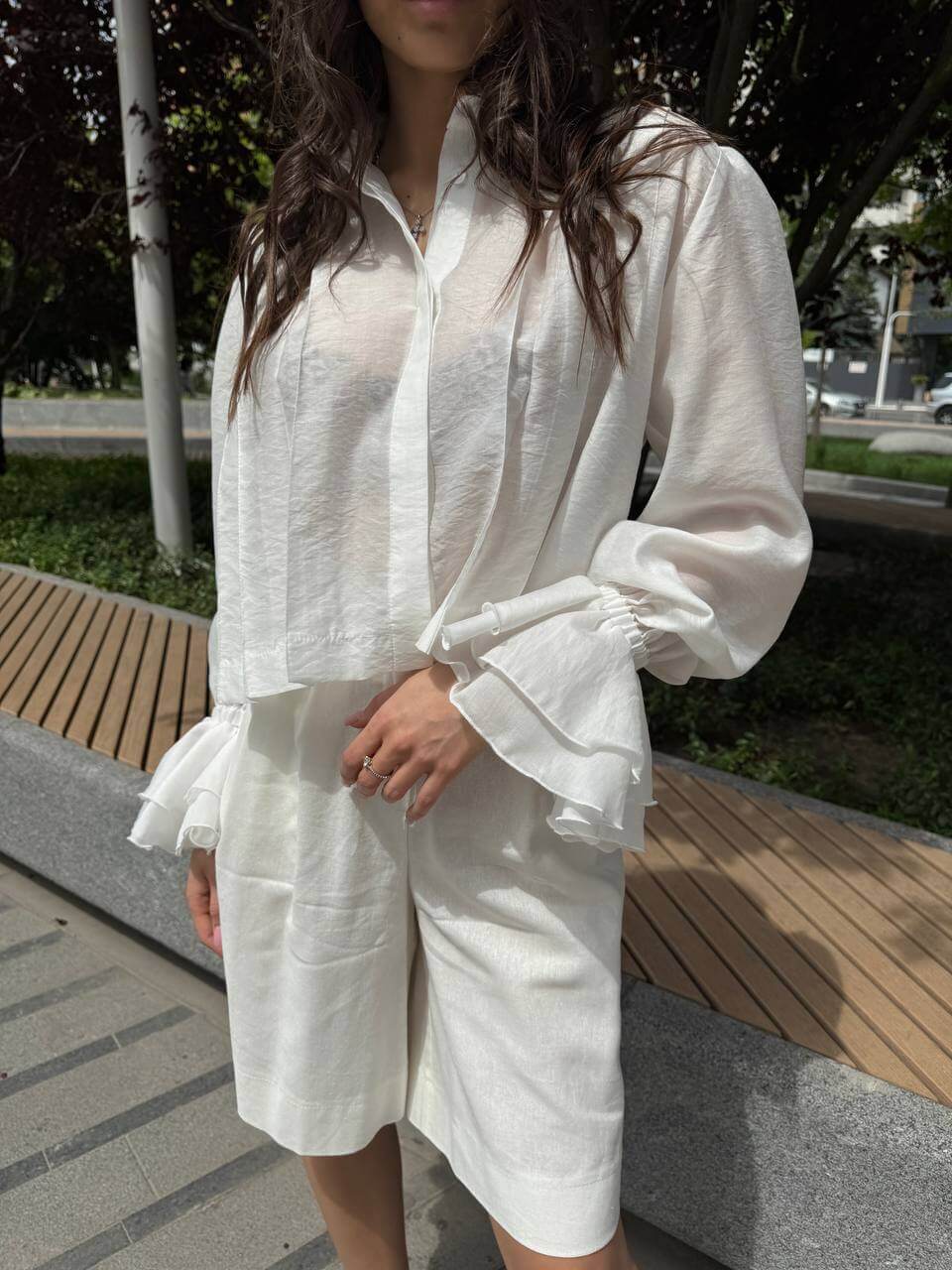 БЛУЗКА З TENCEL БІЛИЙ2