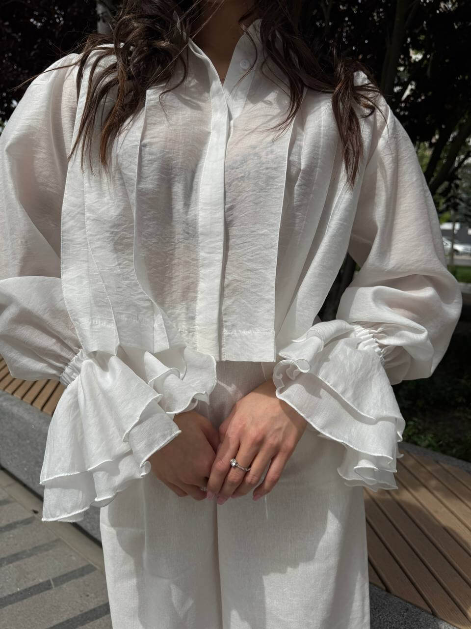 БЛУЗКА З TENCEL БІЛИЙ6